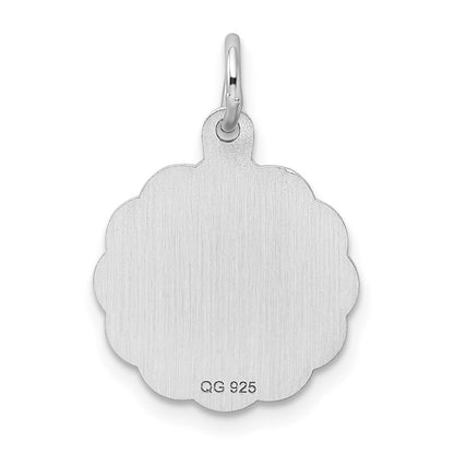 Sterlingsilber Rhodiniert Abschluss Day Plättchen Charm