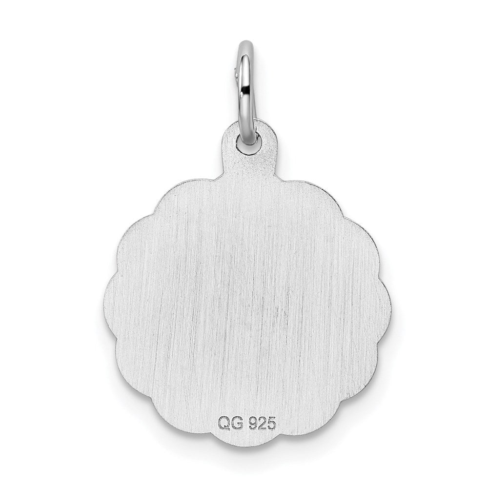 Sterlingsilber Rhodiniert Abschluss Day Plättchen Charm