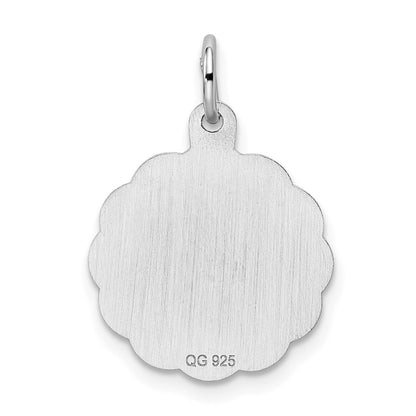 Sterlingsilber Rhodiniert Abschluss Day Plättchen Charm