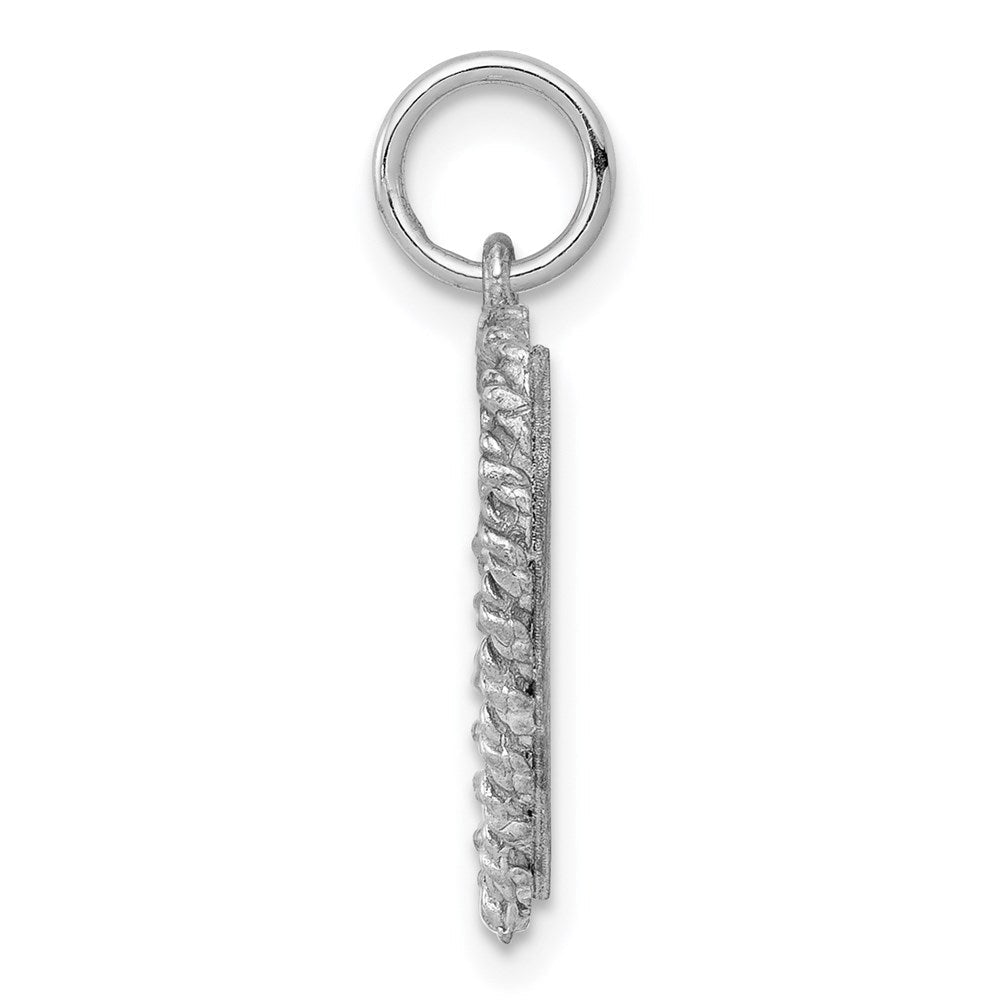 Sterlingsilber Rhodiniert-plt Abschluss Cap & Diploma Poliert Plättchen Cha