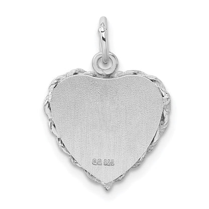 Sterlingsilber Rhodiniert-plt Abschluss Cap & Diploma Poliert Plättchen Cha