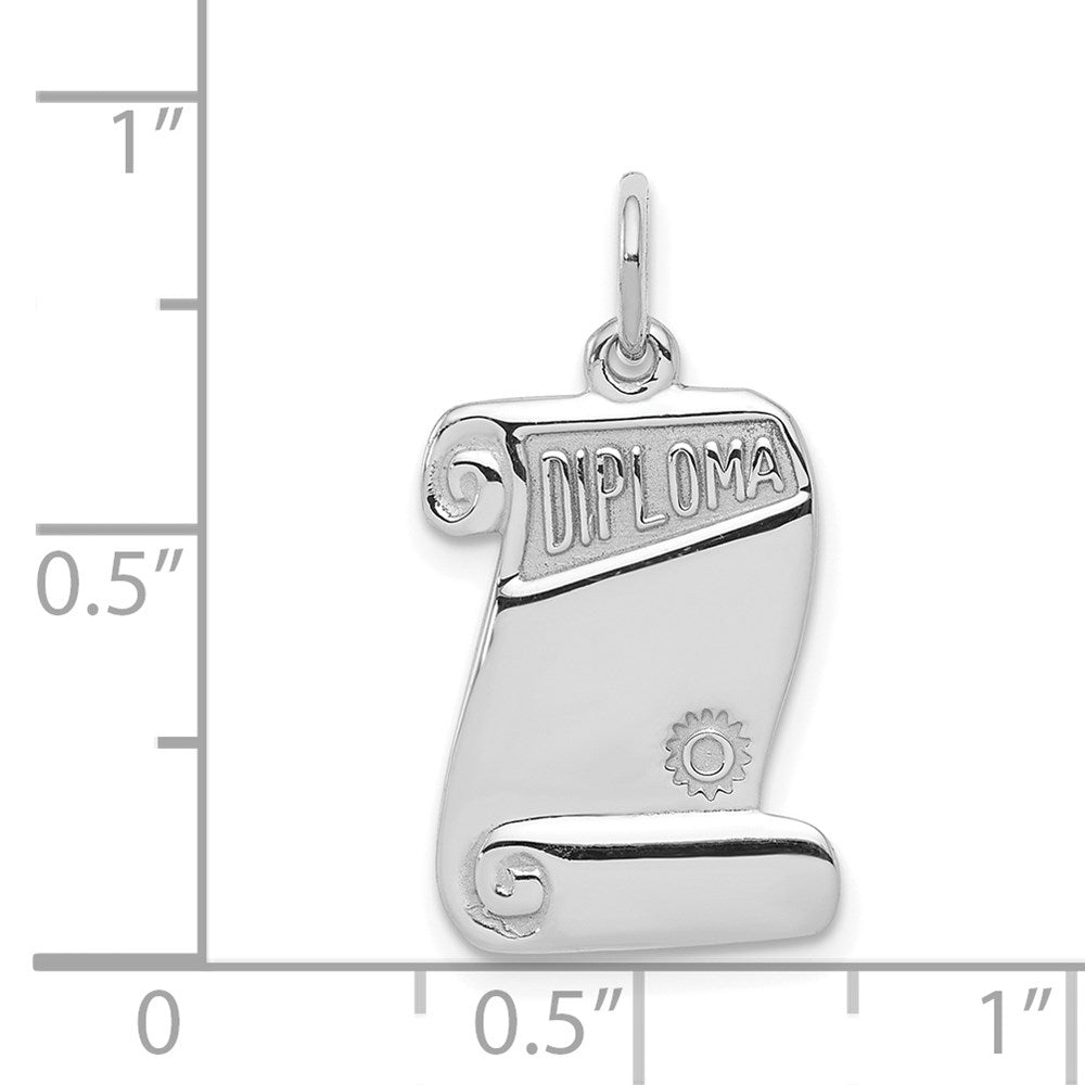 Sterlingsilber Rhodiniert Diploma Charm