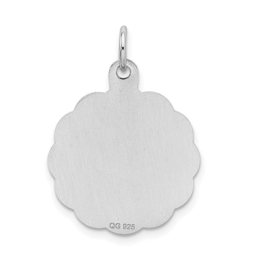 Sterlingsilber Rhodiniert Abschluss Day Plättchen Charm