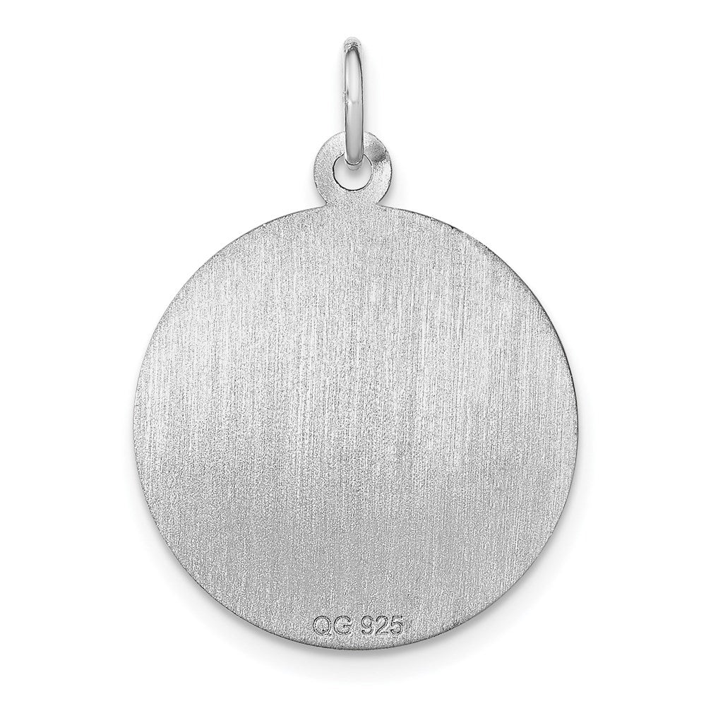 Sterlingsilber Rhodiniert auf Abschluss Day Plättchen Charm