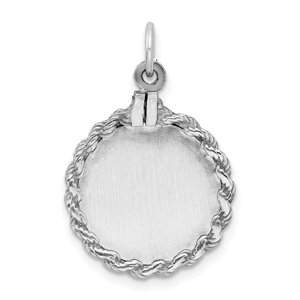 Sterlingsilber Rhodiniert Süß Sechzehn Plättchen Charm