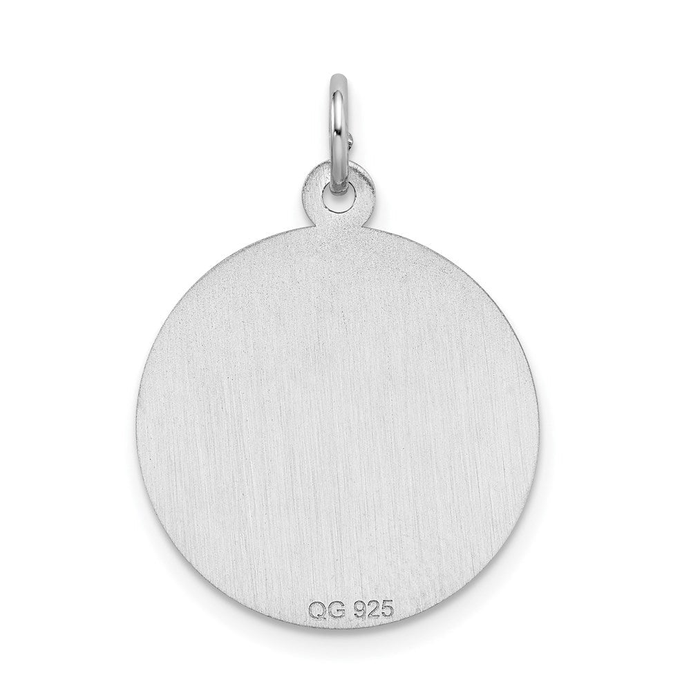Sterlingsilber Rhodiniert Süß Sechzehn Plättchen Charm