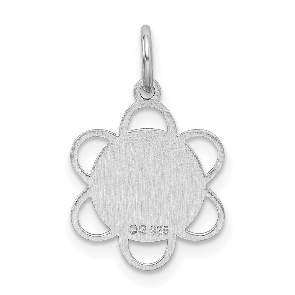 Sterlingsilber Rhodiniert Happy Geburtstag Plättchen Charm