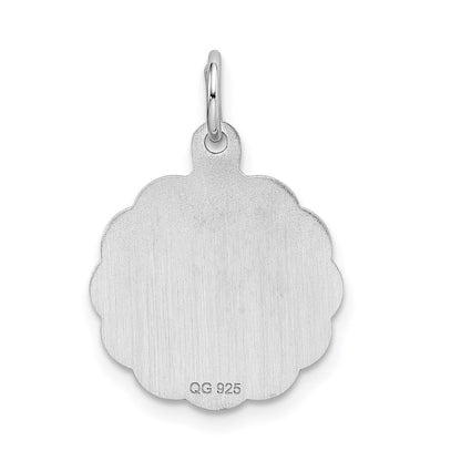 Sterlingsilber Rhodiniert Happy Geburtstag Plättchen Charm