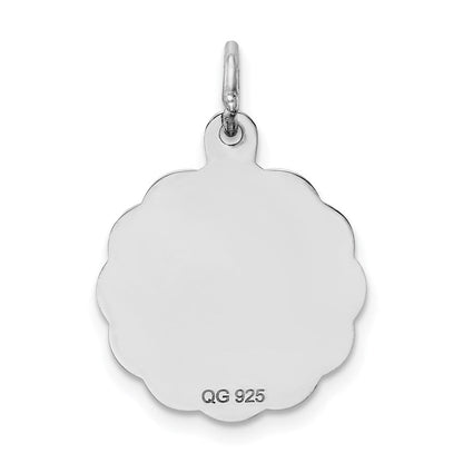 Sterlingsilber Rhodiniert Es A Mädchen Charm