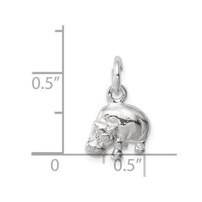 Sterlingsilber Hippo Charm