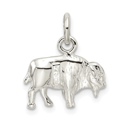Sterlingsilber 3-d Buffalo Charm