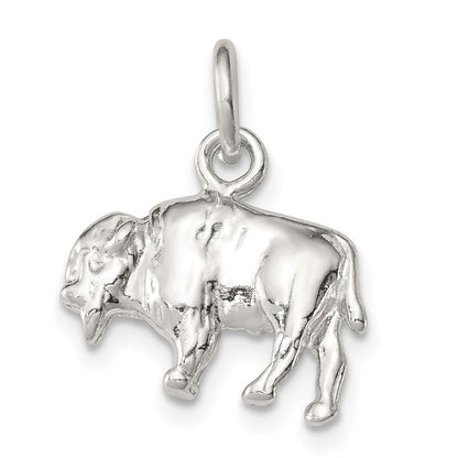 Sterlingsilber 3-d Buffalo Charm