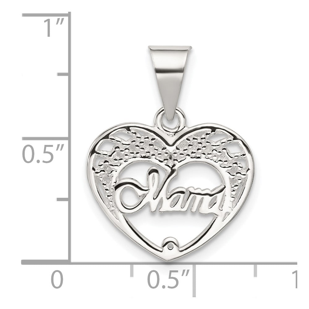 Sterlingsilber Mama Herz Charm
