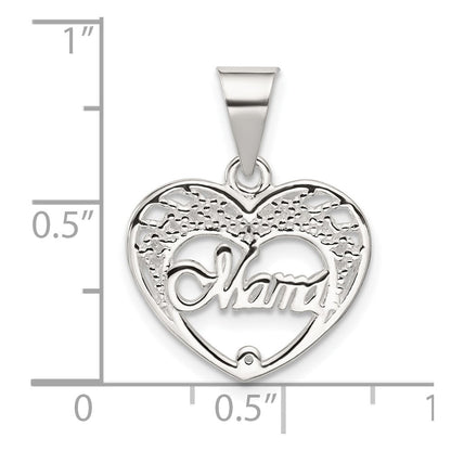 Sterlingsilber Mama Herz Charm