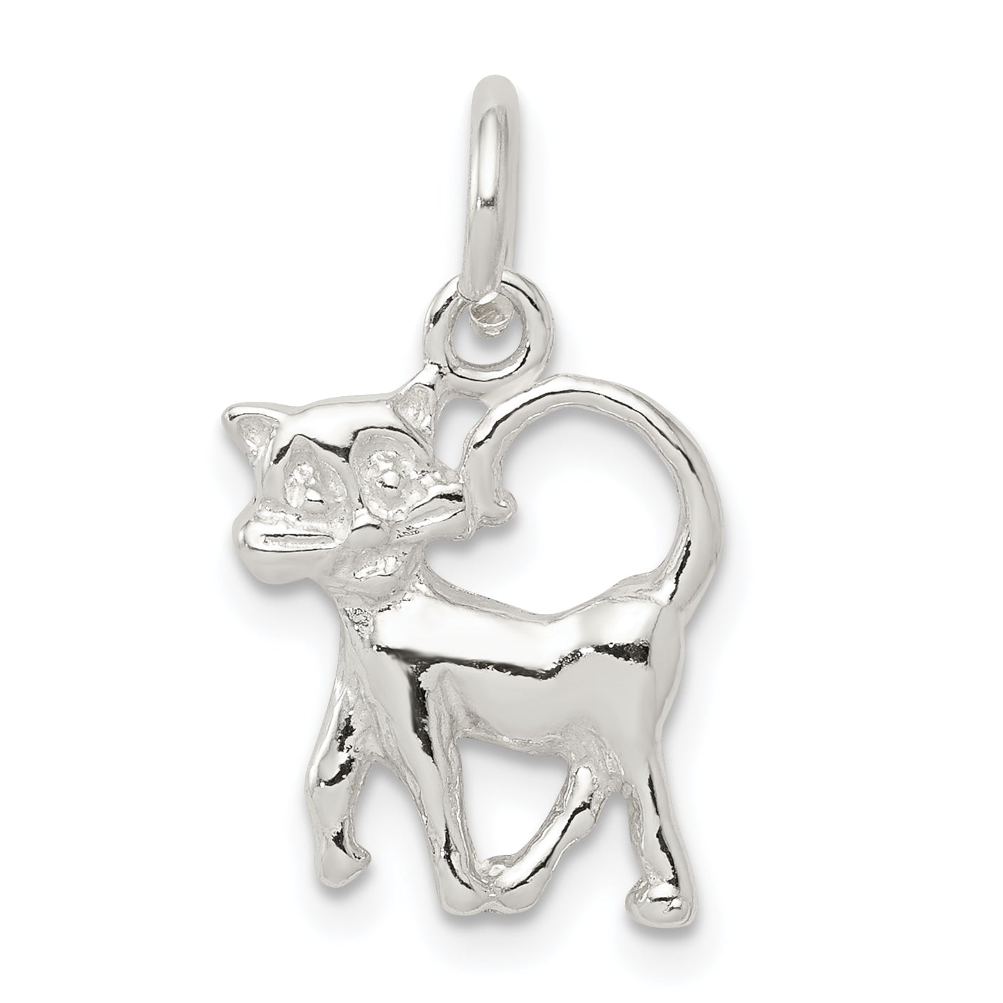 Sterlingsilber Katze Charm