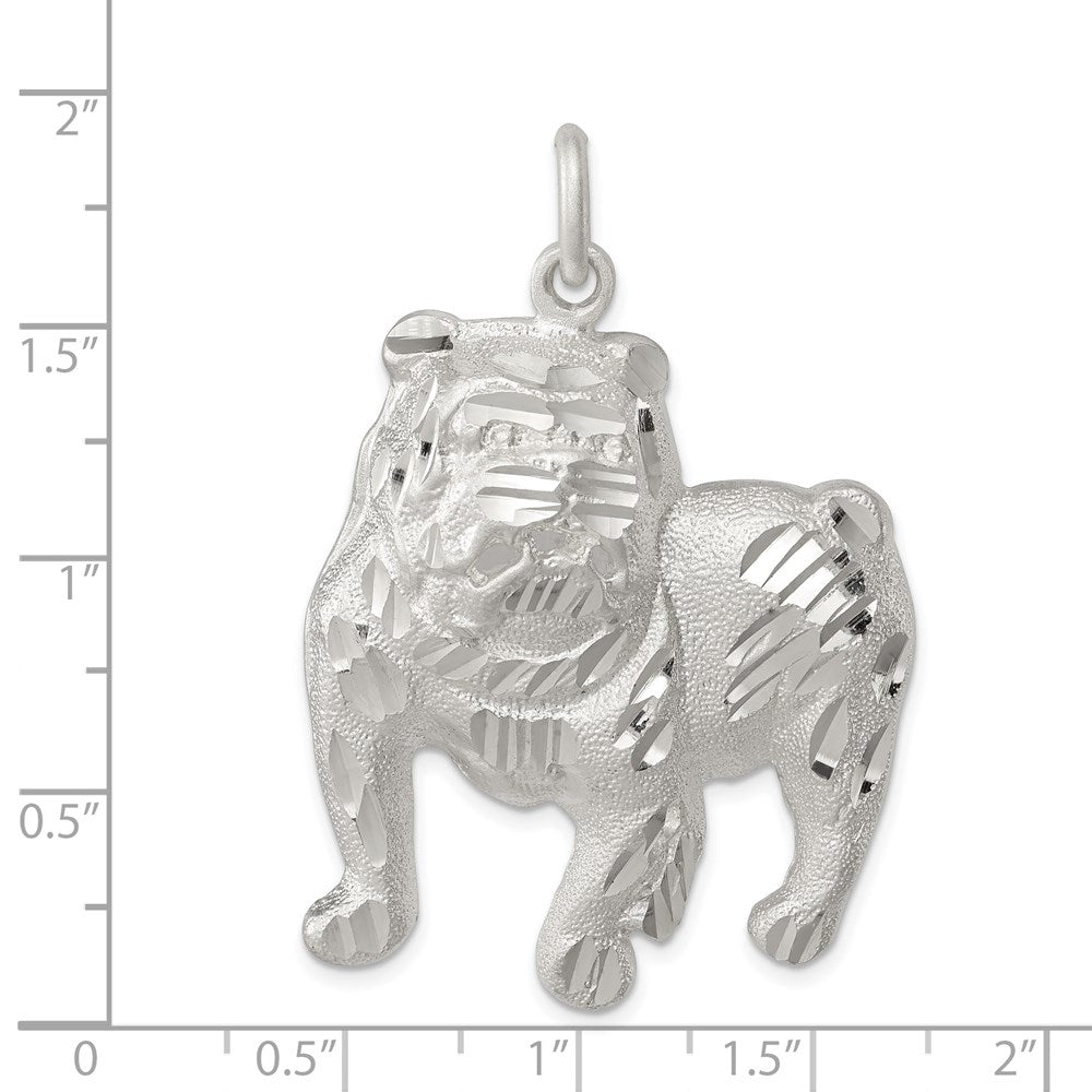 Sterlingsilber Bull Hund Charm