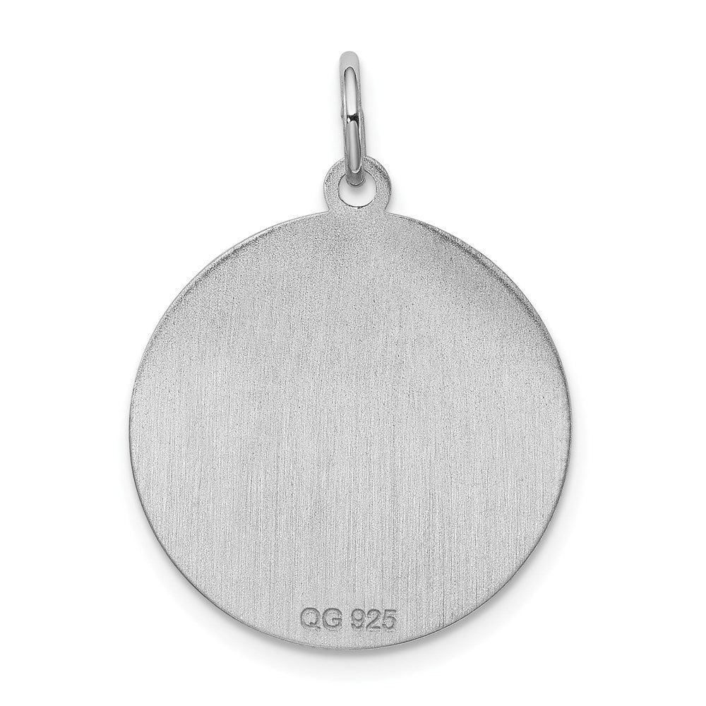 Sterlingsilber Rhodiniert Beagle Plättchen Charm
