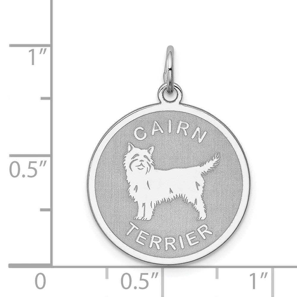 Sterlingsilber Rhodiniert Cairn Terrier Charm