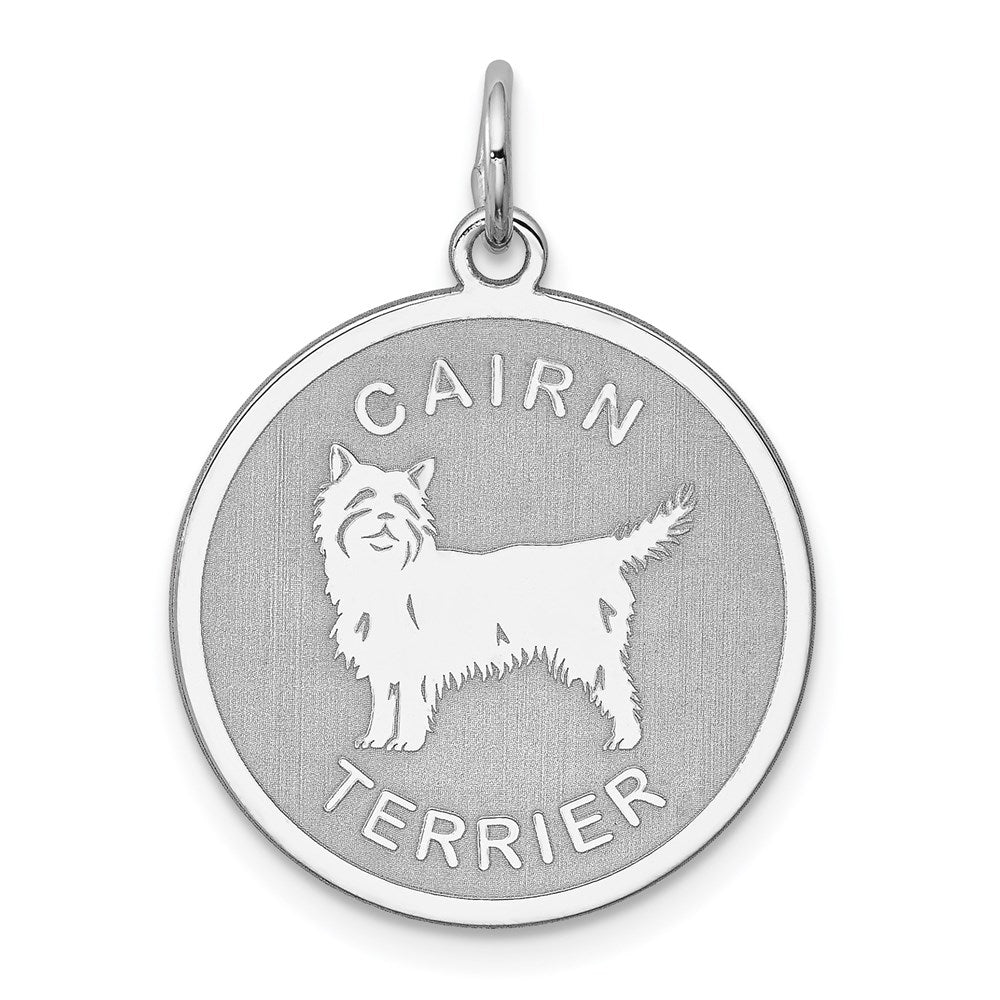 Sterlingsilber Rhodiniert Cairn Terrier Charm