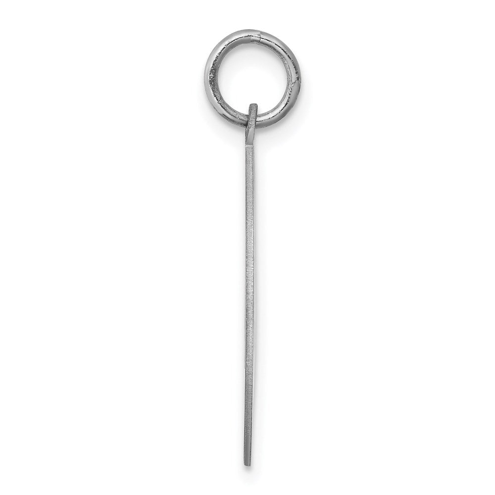 Sterlingsilber Rhodiniert Chow Plättchen Charm