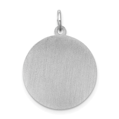 Sterlingsilber Rhodiniert Dalmatian Plättchen Charm