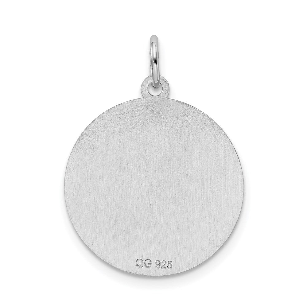 Sterlingsilber Rhodiniert Greyhound Plättchen Charm