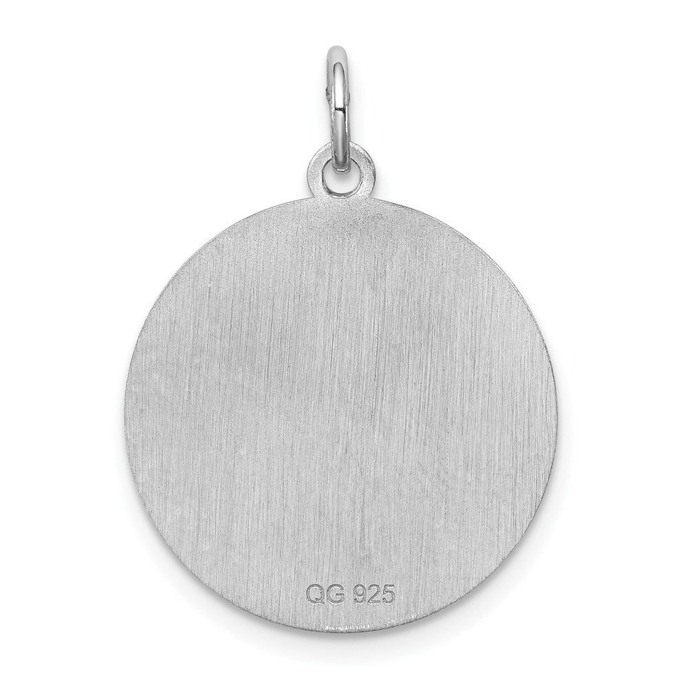 Sterlingsilber Rhodiniert Maltese Plättchen Charm