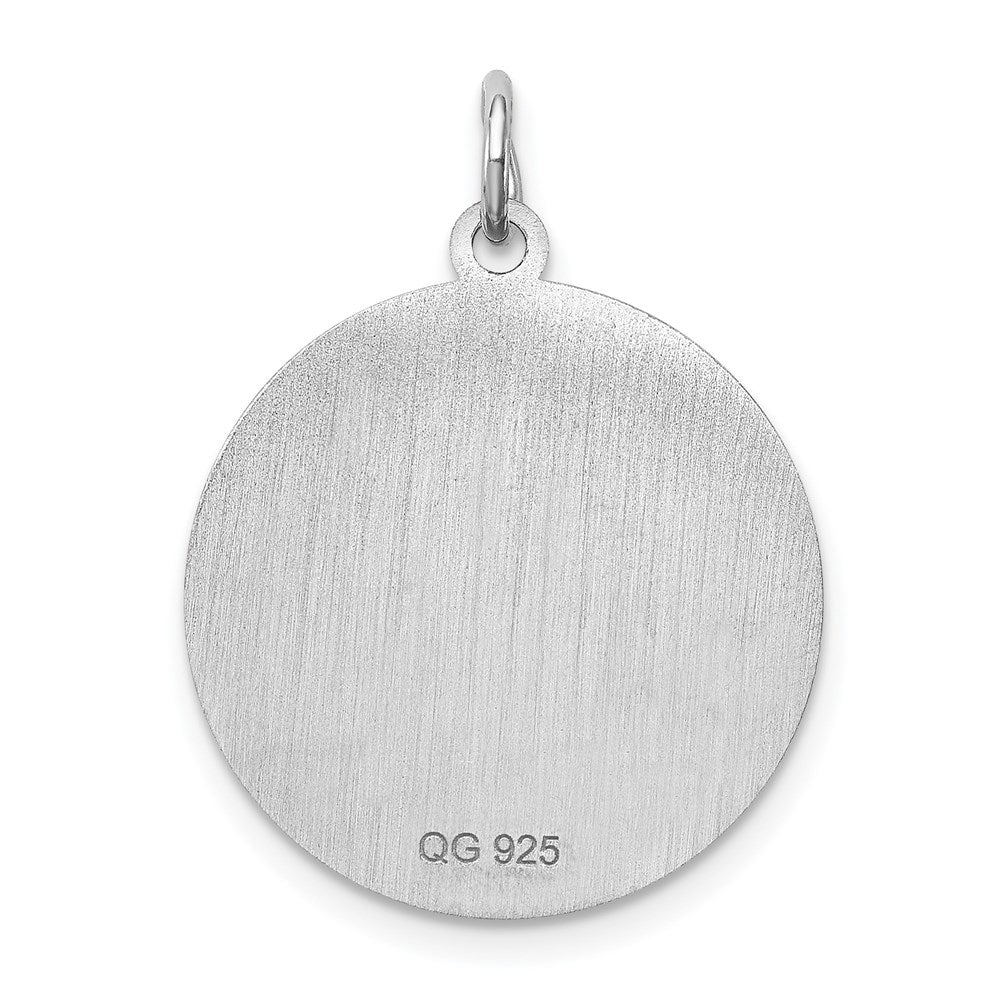 Sterlingsilber Rhodiniert Poodle Plättchen Charm