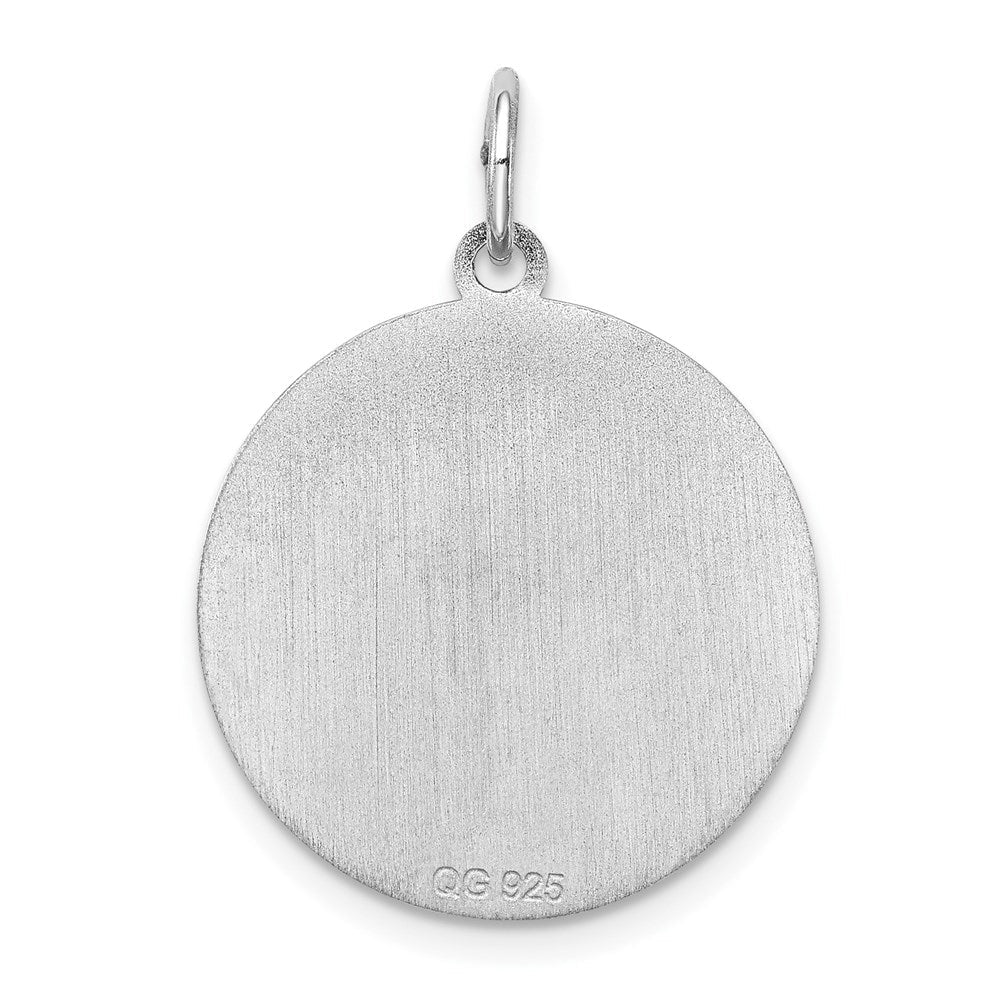 Sterlingsilber Rhodiniert Pug Plättchen Charm