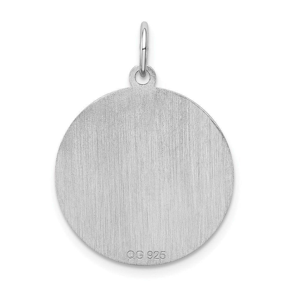 Sterlingsilber Rhodiniert Schnauzer Plättchen Charm