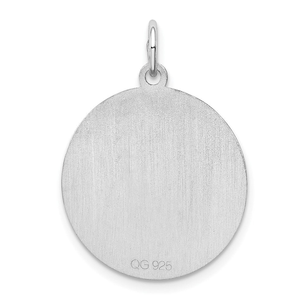 Sterlingsilber Rhodiniert Siberian Husky Plättchen Charm