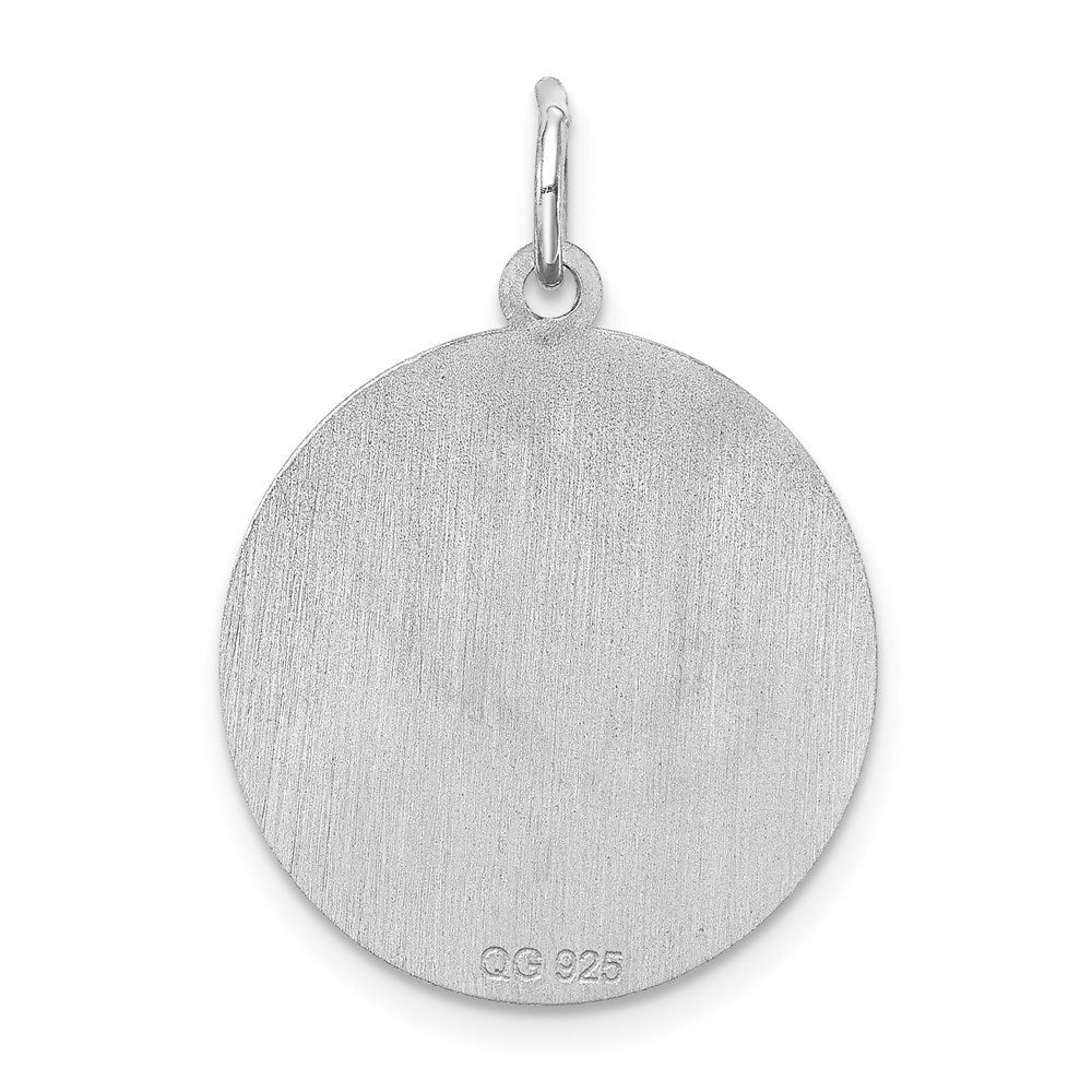 Sterlingsilber Rhodiniert St. Bernard Plättchen Charm