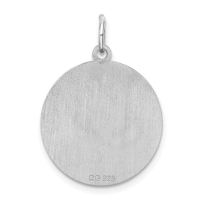 Sterlingsilber Rhodiniert St. Bernard Plättchen Charm