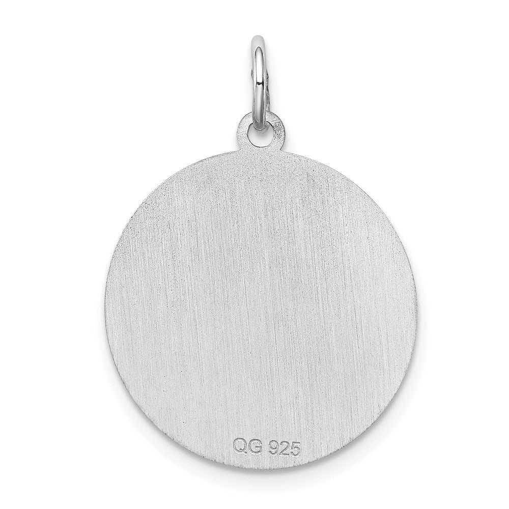 Sterlingsilber Rhodiniert Weimaraner Plättchen Charm