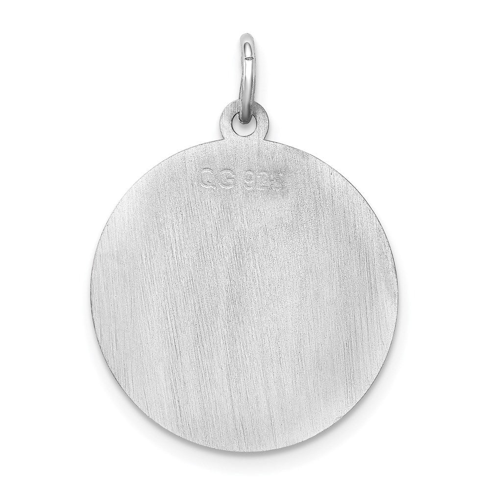 Sterlingsilber Rhodiniert Yorkshire Terrier Plättchen Charm