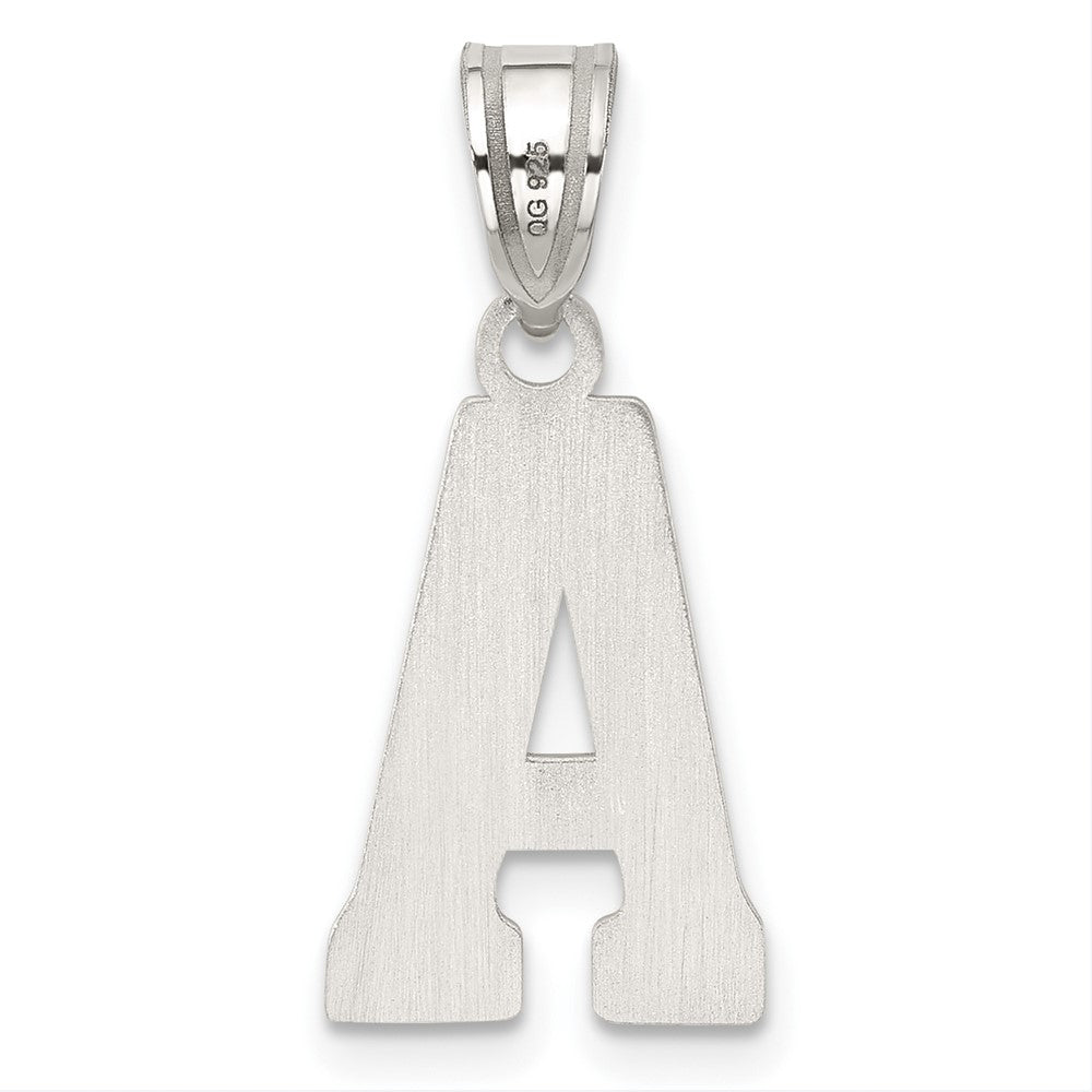 Sterlingsilber Rhodiniert Buchstabe A Initiale Anhänger