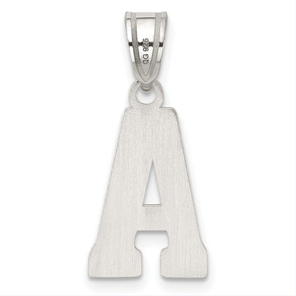 Sterlingsilber Rhodiniert Buchstabe A Initiale Anhänger