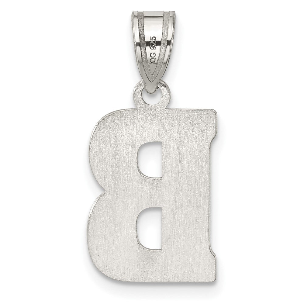 Sterlingsilber Rhodiniert Buchstabe B Initiale Anhänger