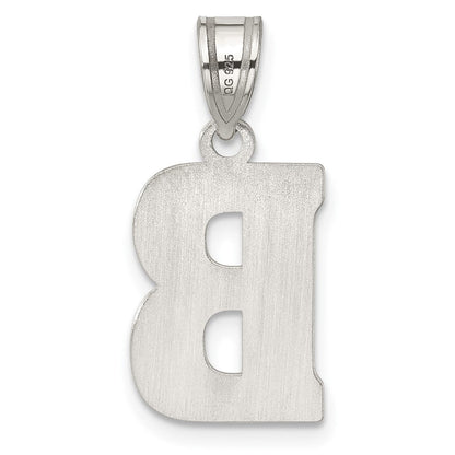 Sterlingsilber Rhodiniert Buchstabe B Initiale Anhänger