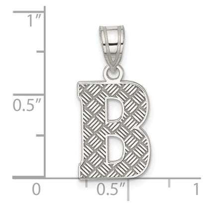 Sterlingsilber Rhodiniert Buchstabe B Initiale Anhänger