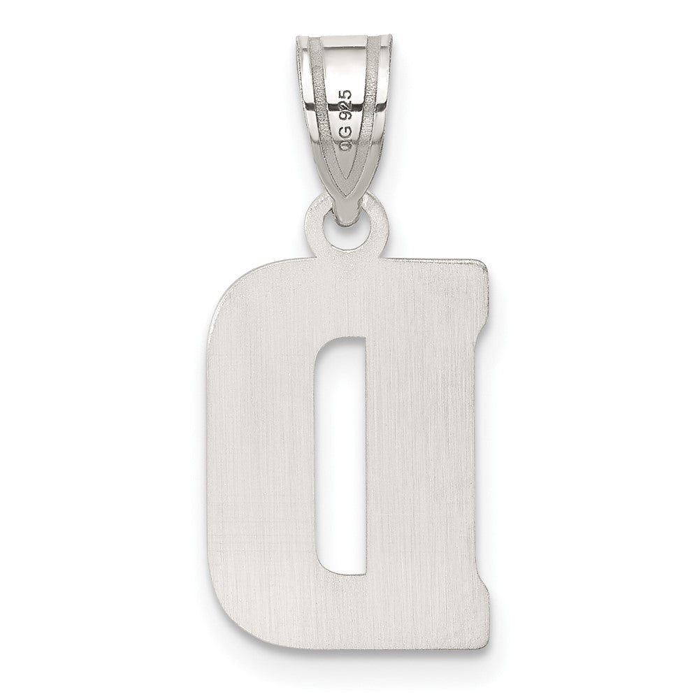 Sterlingsilber Rhodiniert Buchstabe D Initiale Anhänger