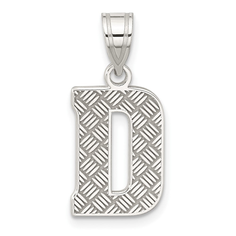 Sterlingsilber Rhodiniert Buchstabe D Initiale Anhänger