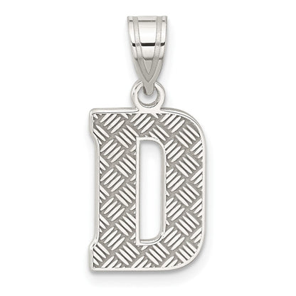 Sterlingsilber Rhodiniert Buchstabe D Initiale Anhänger