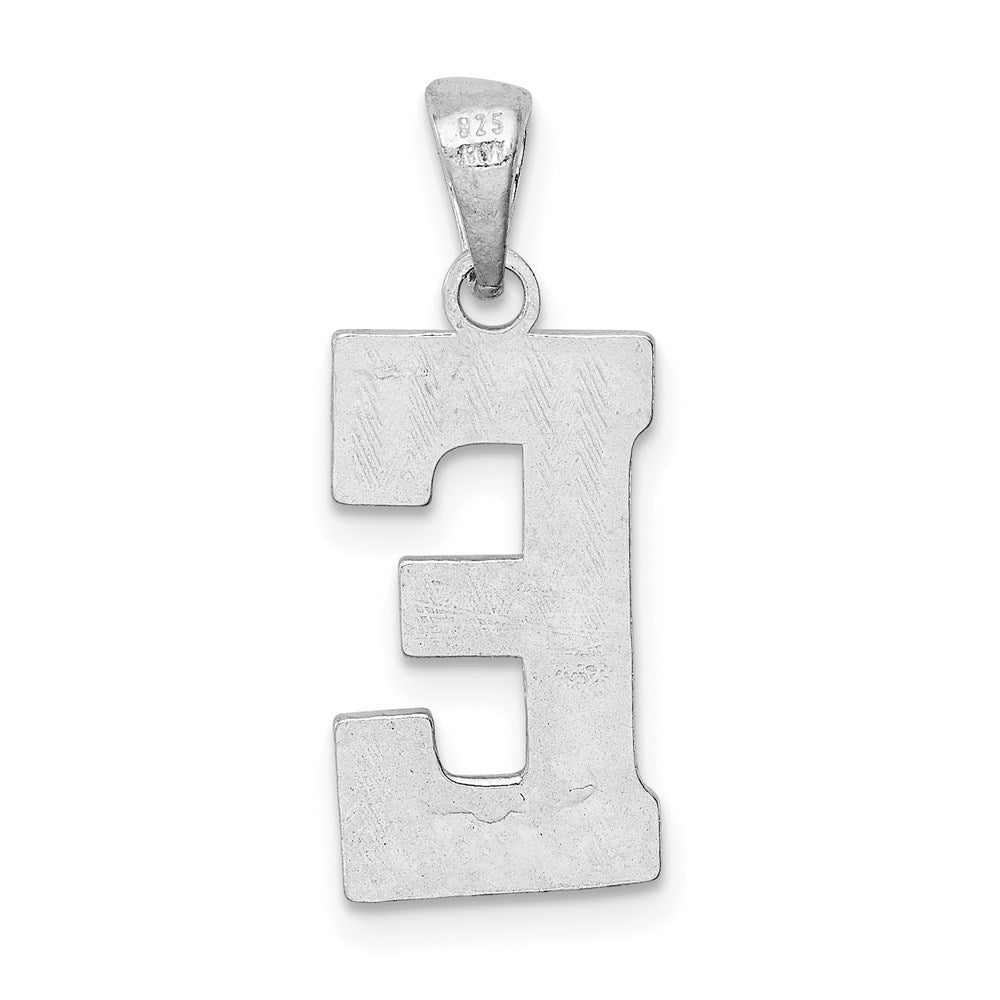 Sterlingsilber Rhodiniert Buchstabe E Initiale Anhänger