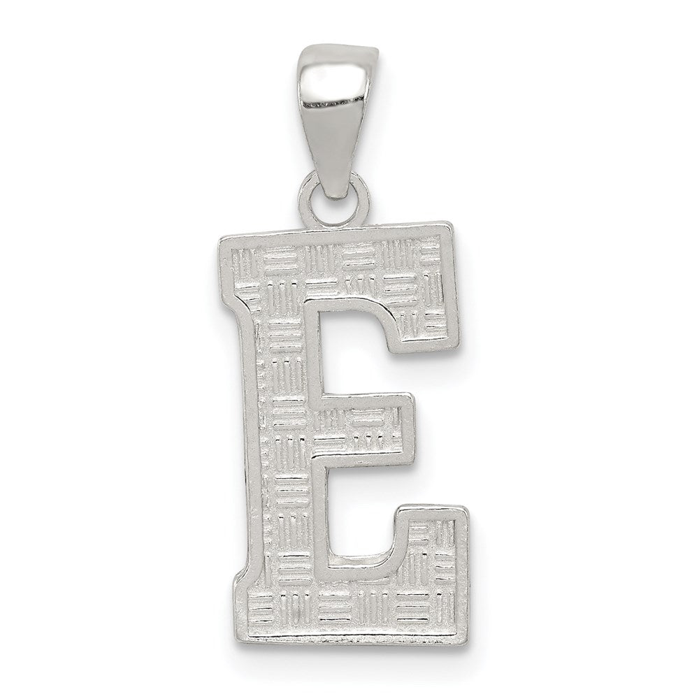 Sterlingsilber Rhodiniert Buchstabe E Initiale Anhänger