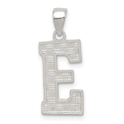 Sterlingsilber Rhodiniert Buchstabe E Initiale Anhänger