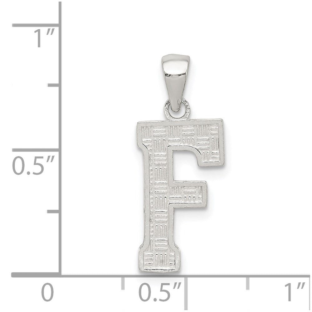 Sterlingsilber Rhodiniert Buchstabe F Initiale Anhänger