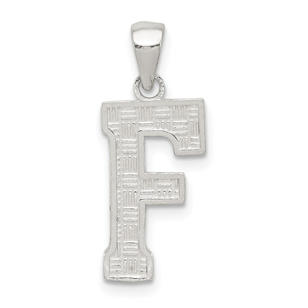 Sterlingsilber Rhodiniert Buchstabe F Initiale Anhänger