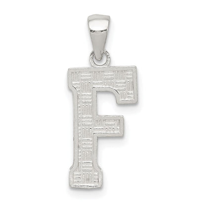 Sterlingsilber Rhodiniert Buchstabe F Initiale Anhänger
