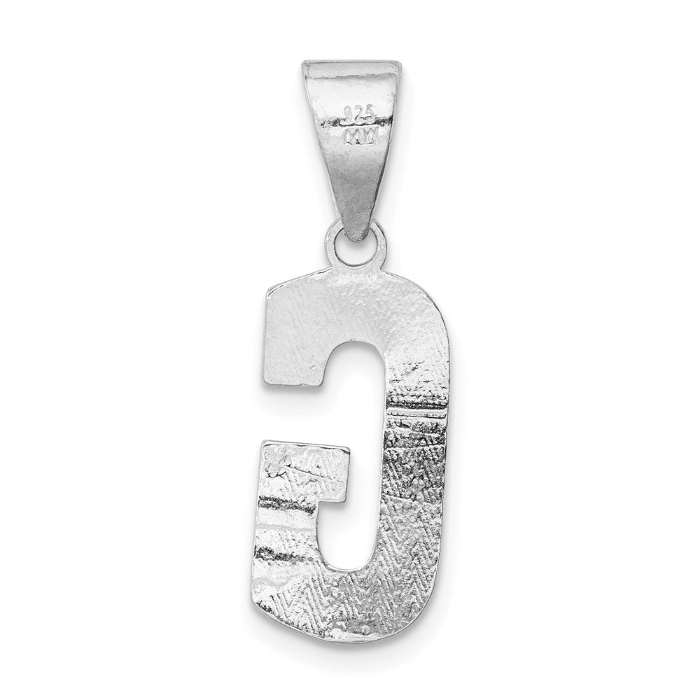 Sterlingsilber Rhodiniert Buchstabe G Initiale Anhänger